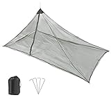 GWHOLE Camping Moskitonetz mit Reißverschluss Leicht Insektenschutz für Reise Wandern Garten Outdoor 240 x 110 x 140 cm
