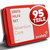 Erste Hilfe Set Outdoor - Kompakt & Leicht - 95 Teile für Wandern, Outdoor, Camping, Fahrrad - Reiseapotheke Erste Hilfe Set Kinder