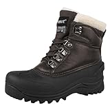 riemot Winterstiefel Damen Gefüttert und Wasserdicht Winterschuhe Warme Schneestiefel Winter Rutschfest Stiefel Damen Wanderschuhe Trekkingschuhe Arbeiten Ski Outdoor Winter Boots Braun EU39