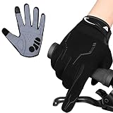 WESTWOOD FOX WFX Fahrradhandschuhe Vollfinger Mountainbike Handschuhe Touchscreen MTB Handschuhen Gepolstert Anti-Rutsch MTB Rennrad Sport Hándschuh für Damen und Herren (Schwarz, S)