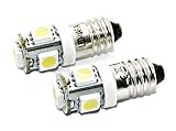 LED-Mafia® 2x E10 Schraubsockel -6 Volt - LED SMD E10 6V (gelb)
