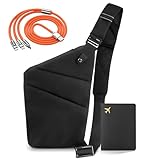 IUHFSIFS Upgrade Brusttasche Herren Diebstahlsichere Tasche【0 Belastung - Komfortable Ergonomie】 Diebstahlsichere Umhängetasche【Viele Taschen Extrem Wasserdicht Kratzfest】 Anti Diebstahl Tasche