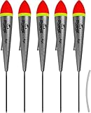 Storfisk fishing & more 5er Set Forellen Schlepp-Posen Angelposen in Silber inkl. Silikonschlauch, Tragkraft Posen:4 Gramm