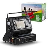 Z.M.C 2-in-1 Tragbare Gasheizung und Gaskocher mit LPG Anschluss, Camping Heizung 1,3 kW, Gasheizer für Outdoor, Camping, mobile Heizstrahler mit Piezozündung, Wärme & Kochen für unterwegs