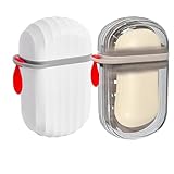 Seifendose,2er-Pack Wasserdicht Seifendose Reise,Reise Seifenbox,Seifenschale Mit Deckel,Seifenbox Reise,Fester ShampoobehäLter Geeignet FüR Reisen,Badezimmer,Outdoor Seifenschale