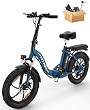 HITWAY E Bike Elektrofahrrad E-Bike Klapprad20 Fat Tire E-Fahrrad klapprad,12Ah Lithium-Akku,für Lange Reichweite bis 35-90km, Off-Road Mountainbike mit 7 Gängen,City E-Bike Herren Damen BK6S 2025