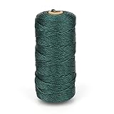 G2PLUS 130M Grün Nylonschnur,Schnur 2mm Nylon Seil,Garten Kordel Bastelschnur Wetterfest Reißfeste Schnur zum Gärtnern,Stützen von Pflanzen,Camping Handwerk Bastel