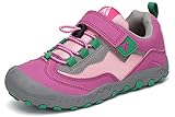 Mishansha Wanderschuhe Kinder Sports Sneaker Mädchen Jungen Laufschuhe Leicht Turnschuhe Outdoor Trekkingschuhe Pink 26