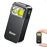 Blukar Taschenlampe LED Aufladbar, 800L Mini Clip LED Taschenlampen mit Flutlicht & Spotlicht & Rotlicht, EDC Hell Flashlight mit 5 Lichtmodi, Wasserdicht und Lange Dauer für Camping Outdoor Notfäll