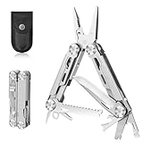 Rolgno Multitool, Geschenke für Männer, 14 in 1 Faltbares Edelstahl Multitool Werkzeug mit Zange, Messer, Säge, Schraubendreher, Multitools mit Nylontasche, Gadget für Camping, Reparatur, Wandern
