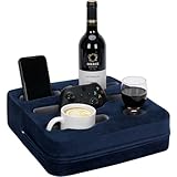 Zettfuly Couch-Getränkehalter, Kissen – Sofa-Becherhalter, Couch-Caddy, Getränke-Fernbedienungshalter für Tassen, Kopfhörer, Snacks und Handys, verwenden Sie es im Auto, Rucksack, Strand (Navy)
