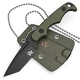 Wolfgangs ACUS Neck Knife Messer - inklusive Kydex Scheide und Kugel Halskette zum umhängen - Mini Survival Outdoor Messer für jeglichen Gebrauch