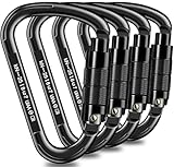 Kletterkarabiner Karabinerhaken,UIAA-Zertifiziert karabiner schwerlast,25KN Auto Locking Klettern karabiner Clips,Kletterausrüstung for Bandschlinge,Schaukel,Hängematte,Absei