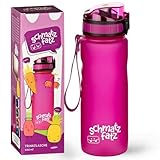schmatzfatz Trinkflasche Kinder Auslaufsicher 0,5L, Sport Trinkflasche Schule zum Wandern & Fitnessstudio, Geschmacksneutrale Wasserflasche 500ml, Trinkflasche mit Fruchteinsatz, BPA-Frei