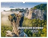 Kalender Sächsische Schweiz 2026 | 40 x 30 cm | schwarzes Kalendarium