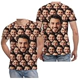ERICAT Personalisierte Bedrucken Tshirt, selbst gestalten T Shirts Entwerfen Sie Ihr eigenes Design mit Foto, Text oder Logo. personalisiertes t-Shirt für Männer, Frauen und Paare