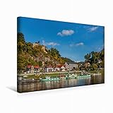 Premium Textil-Leinwand 45 x 30 cm Quer-Format Kurort Rathen, Sächsische Schweiz | Wandbild, HD-Bild auf Keilrahmen, Fertigbild auf hochwertigem Vlies, Leinwanddruck von Gunter Kirsch