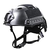 PJ Tactical Paintball Airsoft Helm Fast Militärhelm mit NVG-Halterung und seitlicher Führungsschiene