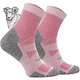 TODO BP Kurz Wandersocken Sommer Herren und Damen - Wolle Trekking Socken Atmungsaktiv, Anti Blasen, Belüftung (Kurz Rosa, 39-42)