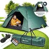 Vulnora Pop Up Zelt 4 Personen - Wasserdicht [5000mm Wassersäule] Wurfzelt 1-4 Personen | Auf- und Abbau in Sekunden - Strandzelt mit UV-Schutz -Blickdicht - 1,70m Höhe - Strand Camping Outdoor Reisen