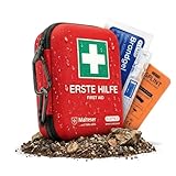 FLEXEO Erste Hilfe Set “Traveller” | 50-teilig | Inkl. Brandgel, Augenspülung, Fingerschiene | im Hardcase mit Karabinern | Ideal für Outdoor, Reisen, Fahrrad & Sport
