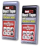 reditape Tasche Duct Tape 2er Pack | 4,8 cm X 5 Meter pro Flat Pack 1.88' wide x 5 yards long x 0.55' thick silber/schwarz