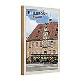 Holzschild | Heilbronn | Deutschland | Rathaus | Nostalgie | 20 cm x 30 cm
