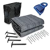 Mr Nomad Vorzeltteppich 4x2.5m – Hochwertiger, UV-beständiger Campingteppich aus HDPE (300 g/m²) – Perfekter Vorzeltboden für Wohnwagen & Wohnmobil – inkl. Tragetasche & Zubehör