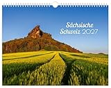 Kalender Sächsische Schweiz 2027: | 40 x 30 cm | schwarzes Kalendarium
