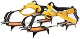 Namvo Ice Spikes, 10 Zähne mit Ski geschweißt Kette Edelstahl Steigeisen, Universal Overlay elastische Schneeschuh Spikes, geeignet für Outdoor-Ski, EIS Wandern, Bergsteigen, in der Länge verstellbar