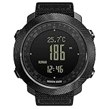 NORTH EDGE Apache Outdoor‑Militär‑Digitaluhr Höhenmesser, Barometer, Kompass, Thermometer, Schrittzähler, 50 m Wasserdicht Robuste Multifunktions‑Armbanduhr für Wandern, Trekking,Outdoor‑Abenteuer