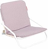 Flamingueo Leichter Strandstuhl, Faltbar, Tragegriff, Polyester- und Aluminium-Gewebe, Gepolstertes Kissen, 62 x 51,5 x 49 cm