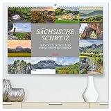Sächsische Schweiz - Wandern durch das Elbsandsteingebirge (hochwertiger Premium Wandkalender 2026 DIN A2 quer), Kunstdruck in Hochglanz: Die ... wunderbar eingefangen (CALVENDO Orte)
