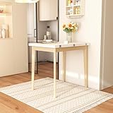 PREMTURE Klapptisch Esstisch Buffettisch zusammenklappbar Klappbarer Küchentisch Esszimmertisch für kleine Räume, Küche, Esszimmer, 120 x 80 x 74.3 cm, Weiß + Eiche
