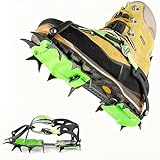 Grödel für Wanderschuhe & Bergschuhe, Universal Steigeisen 14 Zähne, Crampons Spikes für Schuhe, Grödeln Snowline geeignet, Antirutsch Grödel für Schnee & EIS, Winter-Abgleitschutz(s1-a)