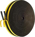 Palazen 20m Dichtungsband Selbstklebend für Türen Fenster 6mm(B) x1.5mm(D) Moosgummi Dichtband als Tür-Fenster-Dichtung-Zugluftstopper Schaumstoffband Abdichtung Schwarz [2 Rollen mit je 10m]