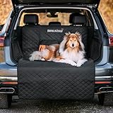Rudelkönig Kofferraumschutz Hund mit Ladekantenschutz - Wasserabweisend & Kratzfest - Gesteppte Auto Hundedecke mit Tasche - Universale Kofferraum Schutzmatte für Hunde