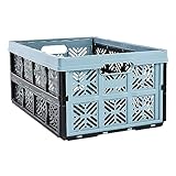keeeper Stabile Klappbox Ida, Stabiler Kunststoff (PP), 48 x 35 x 23 cm, 32 l, Nordic Blue