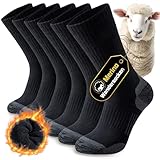 Niorasen Merino Wandersocken Herren Damen, 3 Paar Outdoor Trekkingsocken, Merinowolle Sportsocken Laufsocken Sneakersocken Atmungsaktiv Dicke Thermosocken für Herren Damen