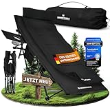 𝐍𝐎𝐑𝐃𝐈𝐂𝐓𝐑𝐀𝐈𝐋𝐒 Feldbett Campingbett klappbar XXL gemütliche Campingliege Faltbar & leicht für Outdoor Gästebett, Liege, Klappbett, Angelliege, Camping Karpfenliege mit superweicher Matratze