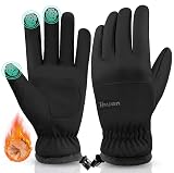 Thermo Fahrradhandschuhe Herren Damen -Warme WinterHandschuhe Touchscreen Wasserdicht Winddicht rutschfest Sporthandschuhe für Radfahren, Laufen, Skifahren, Wandern