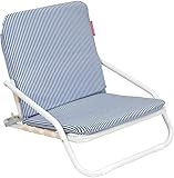 Flamingueo Leichter Strandstuhl, Faltbar, Tragegriff, Polyester- und Aluminium-Gewebe, Gepolstertes Kissen, 62 x 51,5 x 49 cm