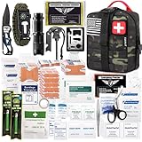 EVERLIT Emergency Survival Trauma Kit with Tourniquet 36' Splint, Military Combat Tactical IFAK for First Aid Response, Critical Wounds, Gun Shots, Blow Out, Severe Bleeding Control and More