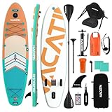 NACATIN 320cm (10ft 6in) aufblasbares SUP Board mit Sitz für Erwachsene, Stand Up Paddling Board mit Doppelpaddel, Kajaksitz, Rucksack, Tragegurt, Trockentasche, Reparaturset, für See, Fluss, Yoga