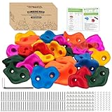 Trymaker Klettergriffe Kinder Outdoor, Kinder Klettersteine für Kletterwand, 30 Stück Kletterwandgriffe Set (Große Größe)