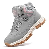 TARELO Winterschuhe Damen Rutschfest Winterstiefel Grau 40