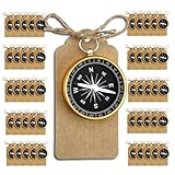 50 Stück Premium Mini Kompass Gastgeschenke Kreative Themenhochzeit für Gäste mit Kraftanhänger und Jute-Schnur Hochzeit Reise Thema Party Dekorationen nautische Weihnachtsschmuck