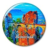 Schweiz Bastei Brücke sächsisch Kühlschrank Magnete Dekorative Magnet Flaschenöffner Tourist City Travel Souvenir Collection Geschenk Starker Kühlschrank Aufkleber
