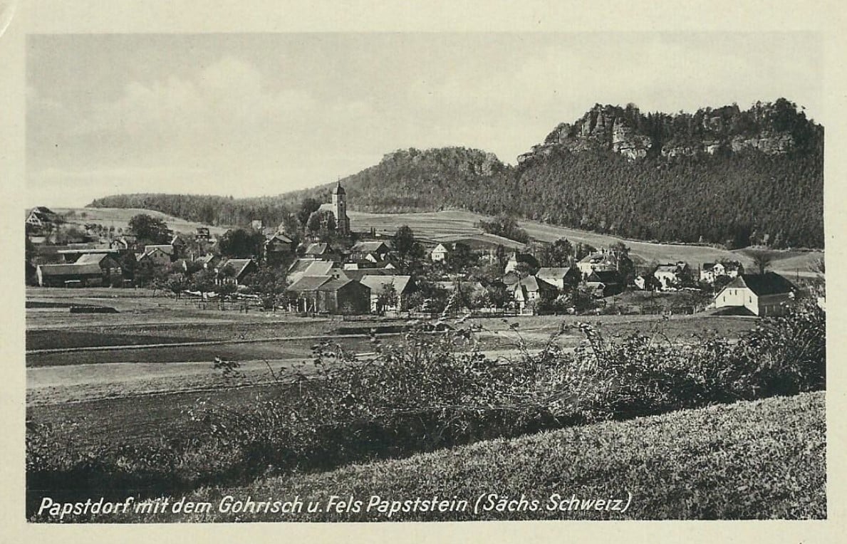 Galgenschänke Papstdorf: Blick auf Papstdorf.