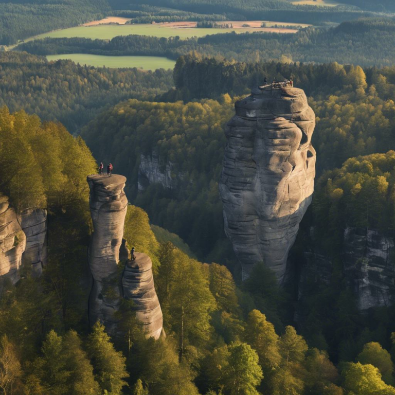 Wandern in der Sächsischen Schweiz: Boofe auf dem oberen Band westlich der Rotkehlchenstiege